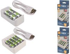 Produktbild Ansmann Ladegerät Basic IV inkl. 4 x AA 1300mAh Akku (1 Stk., AA, 1300 mAh, Ladegerät inkl. Akku)