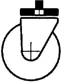 Produktbild Proroll Gummireifen, thermoplastisch, mit Gewindestift