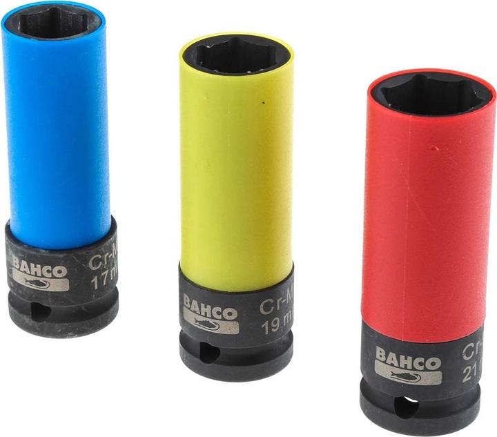 Actual product image Bahco Wheel Socket Sets,17/19/21mm (1/2")