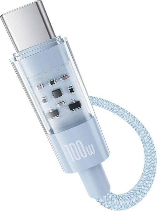 Productafbeelding Baseus Gem USB A naar USB C snellaadkabel 1 m 100 W blauw (1 m, USB 3.0, 100 W)