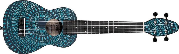 Actual product image Keiki Ukulele Package - Soprano - Blue Kaleidoscope (Soprano, Soprano)