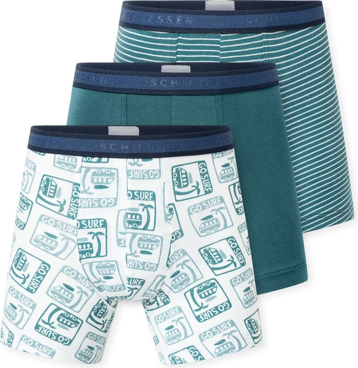 Gestreift, Grün, Sortiert 11, Weiss