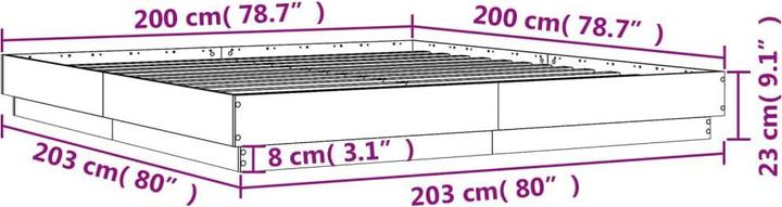 Image du produit vidaXL Cadre de lit (200 x 200 cm)