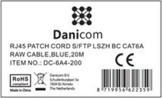 Produktbild Dsit CAT 6a Netzwerkkabel LSOH (S/FTP, CAT6a, 20 m)