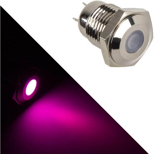 Lamptron Vandalismus-gesicherte LED - violett, silberne Fassung (Violett), Modding Beleuchtung