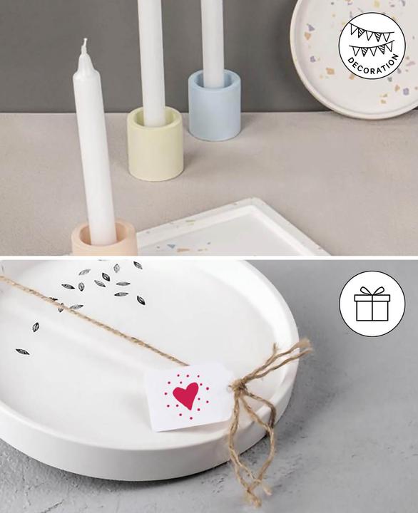 2 Stampi In Silicone Per Candele Cilindriche Con Carosello - Stampo Per Cemento, Resina, Sapone Fai Da Te