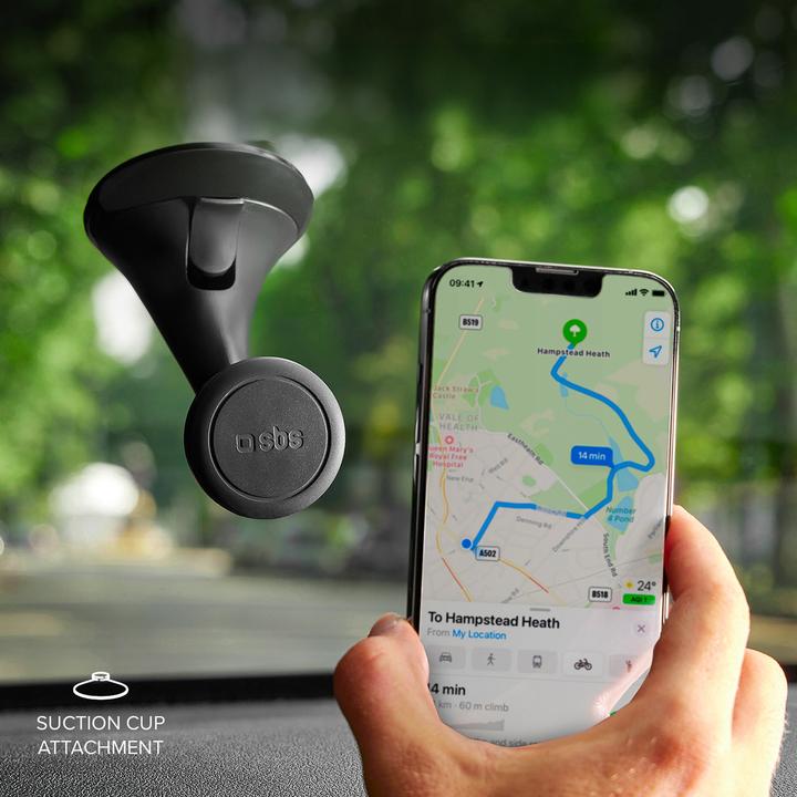 Actual product image SBS Magnetic car holder with Wide Line suction cup