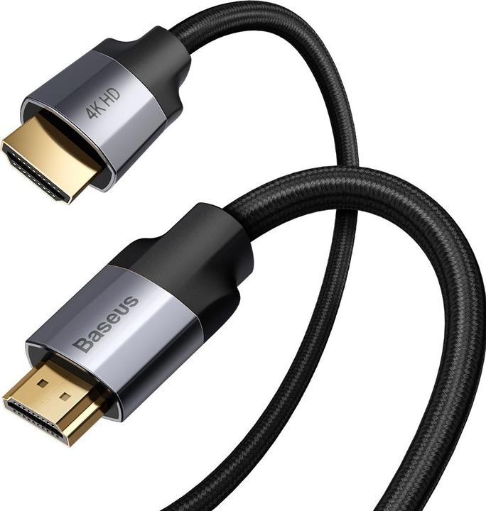 Produktbild Baseus Enjoyment Series 4KHD Male To 4KHD Male Adapter Cable 5m Dark gray (5 m, HDMI, 2.0)