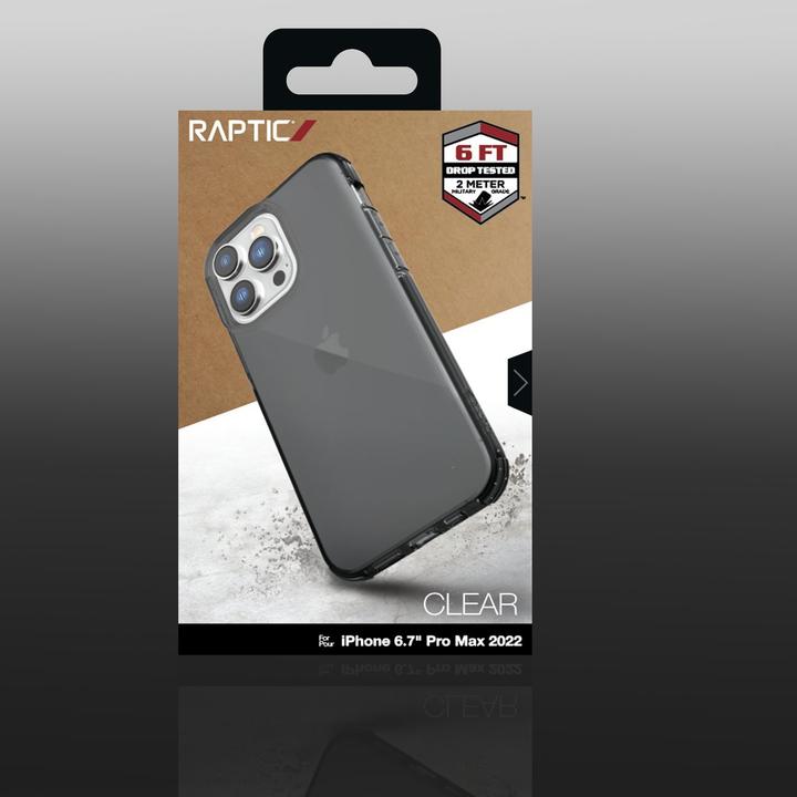 Produktbild X-Doria Raptic Clear Case für iPhone 14 Pro Max Armor Black Cover (Apple iPhone 14 Pro Max)
