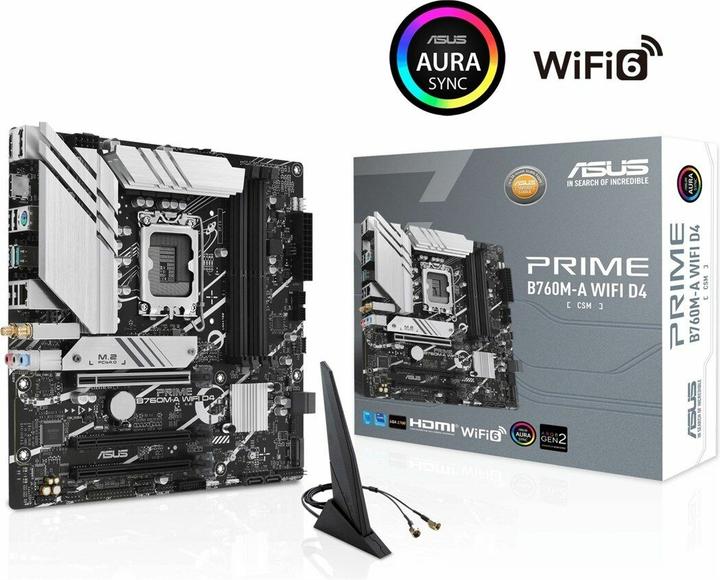 Actual product image ASUS PRIME B760M-A D4-CSM (LGA 1700, Intel B760, mATX)