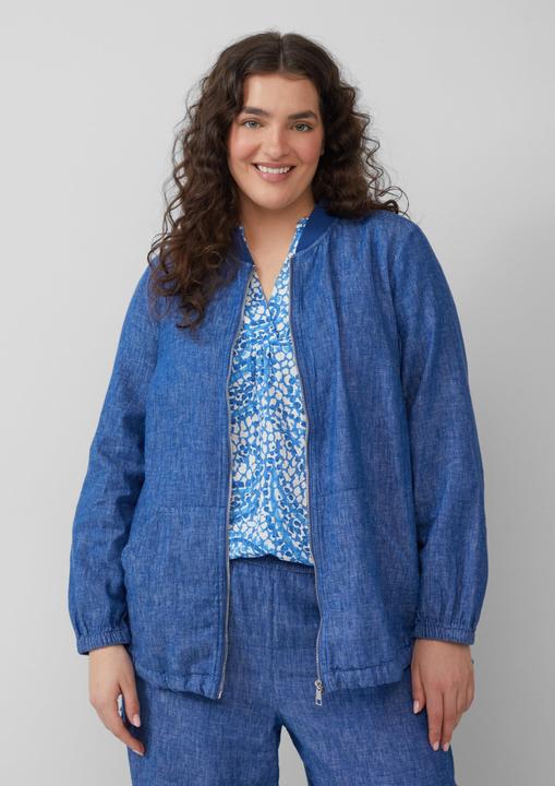Produktbild S.Oliver Indoor-Jacke Leinenmix-Blouson mit Raffungen (44)