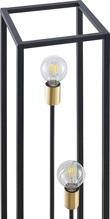 Produktbild Lindby Tiliane Käfig-Stehlampe, schwarz, 3-flammig (E27)