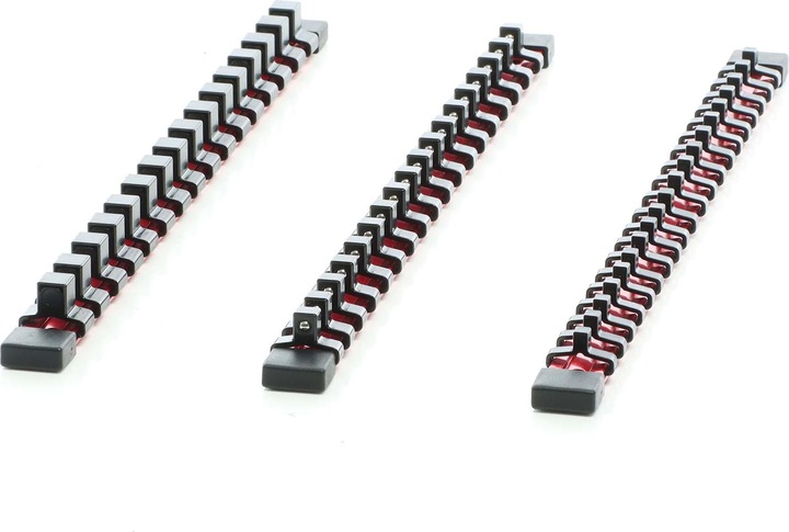 Actual product image XPOtool 3x Socket Wrench Organiser Holder for 54 Box Spanners 1/2", 1/4", and 3/8" metric/imp