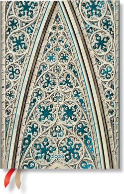 Actual product image Paperblanks PAPERBLAN Agenda Cathédrale Milan 2026 DF0929-1 1W/2S VER Midi HC FR 13x18cm (13 x 18 cm, French)