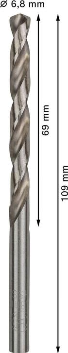 Immagine prodotto Bosch Professional Zubehör Trapano PRO Metal HSS-G, 6,8 x 69 x 109 mm (6,8 mm)