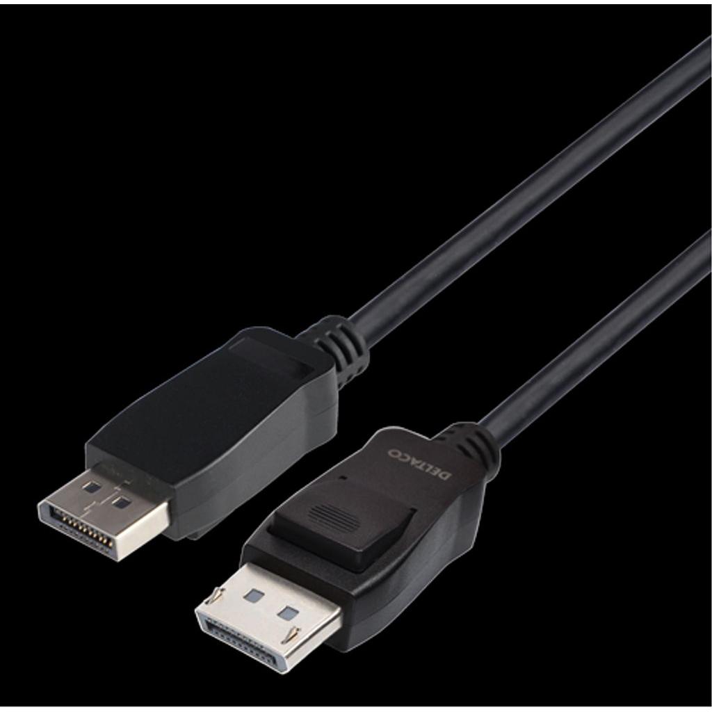 Thumbnail - Deltaco DisplayPort cable DP 1.4 8Ka60Hz 1m black (1 m, DisplayPort), Video Kabel
