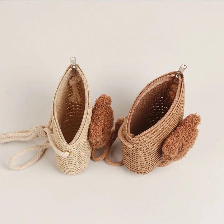 Immagine prodotto Only-Bags.Store Borsa a tracolla Summer Strawicker Handmade Mini Kids Crossbody Bag