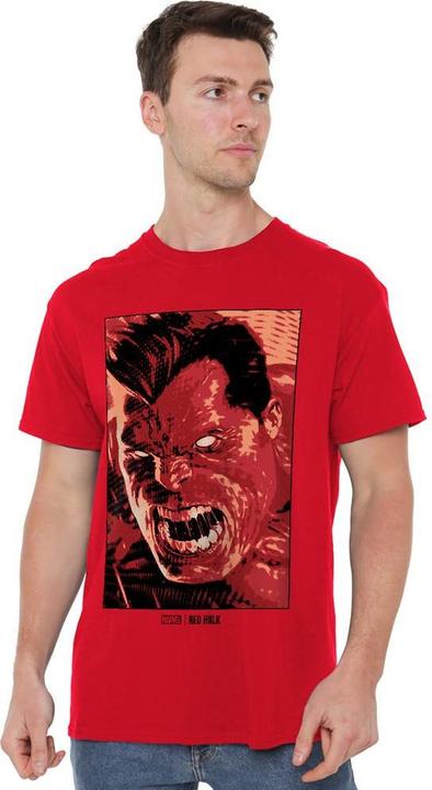 Actual product image Mens Red Hulk Roar T-Shirt (M)