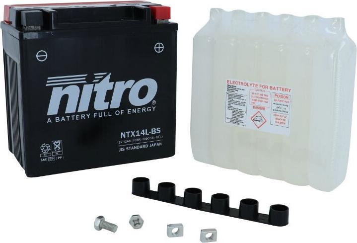 Actual product image Nitro Ntx14l-bs Mf 12v 12 Ah (12 V, 12 Ah)