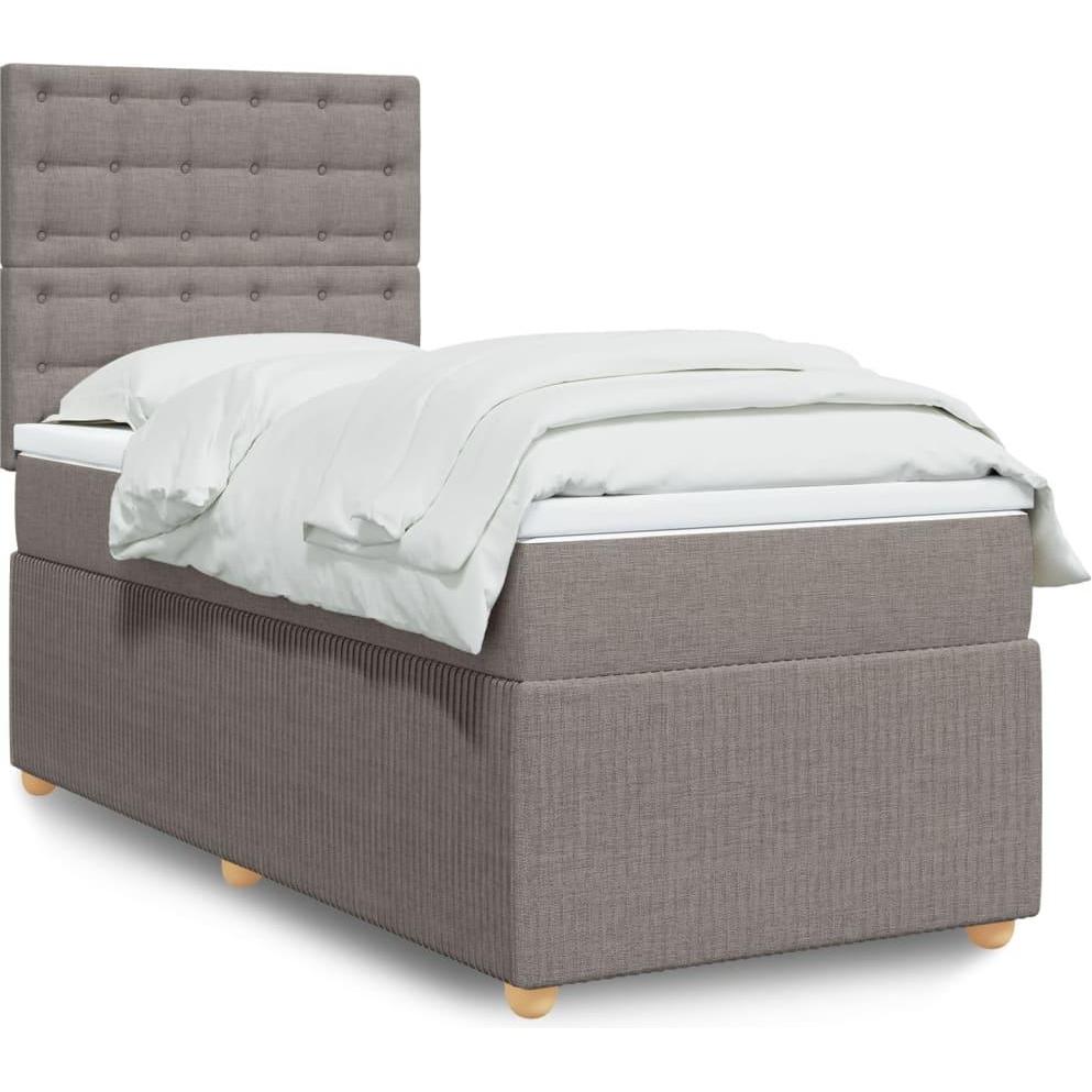 VidaXL, Bett, Bo x springbett mit Matratze 120 x 190 cm Stoff (120 x 190 cm)