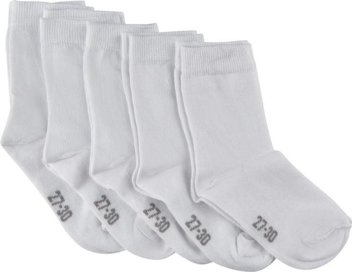 Produktbild Minymo Socken Uni 5er Set Weiss Gr. 19/22 (5er Pack, 19 - 22)
