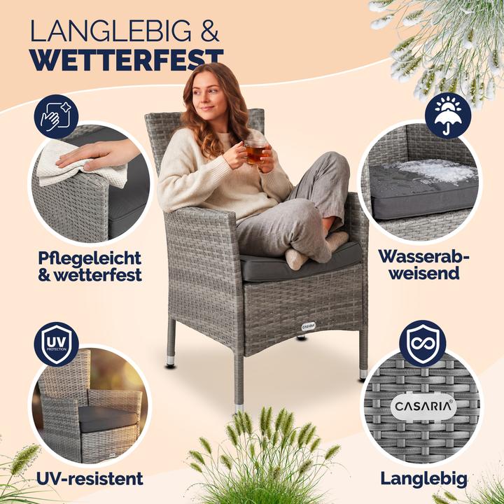 Produktbild Casaria Polyrattan Gartenstühle