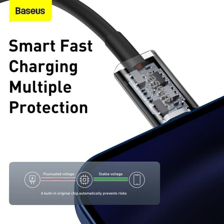 Productafbeelding Baseus Superior Serie Kabel USB-C naar iP, 20W, PD, 2m (zwart) (2 m, USB 2.0, 20 W)