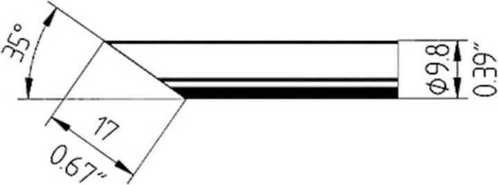 Actual product image TIP / SINGLE 832LDLF (Soldering tip)