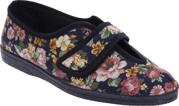 Actual product image Universal Textiles Wilma slippers with velcro fastening floral pattern (43)