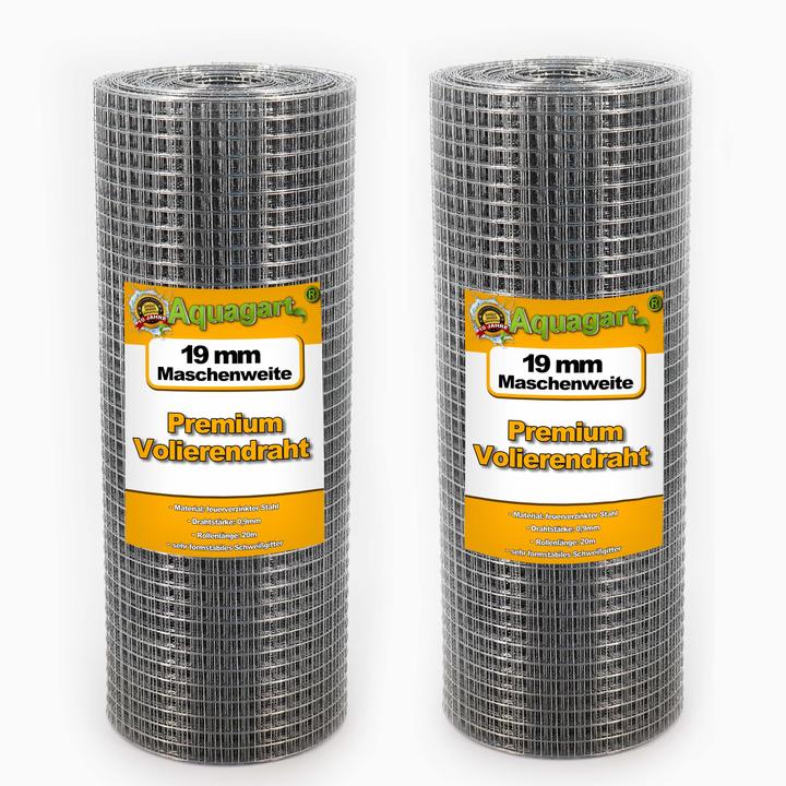 Actual product image Aquagart 160m x 0,5m Volierendraht Drahtgitter Schweissgitter Drahtzaun Feuerverzinkt