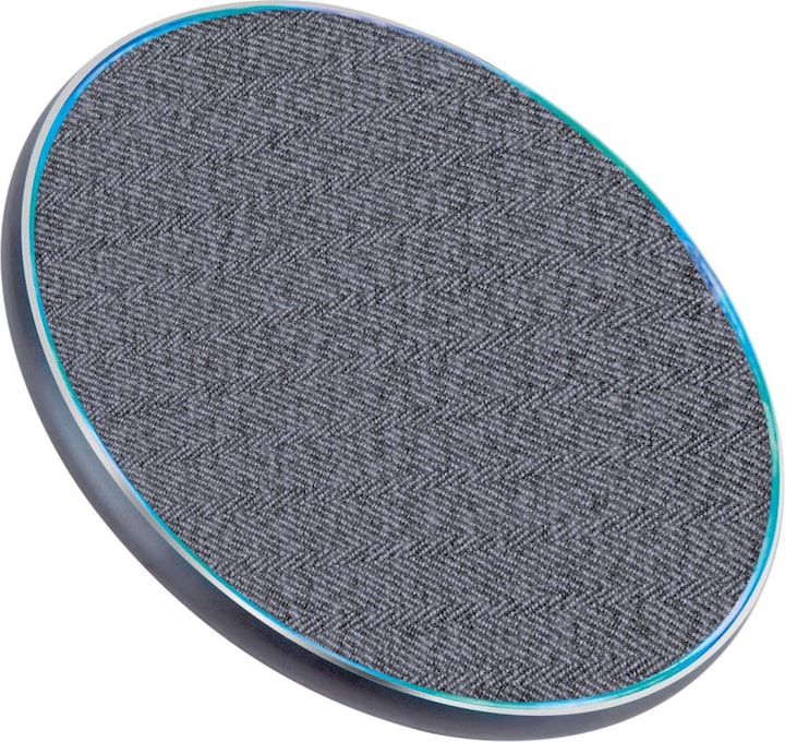 Rivacase Caricatore Wireless Pad veloce in tessuto grigio (10 W)