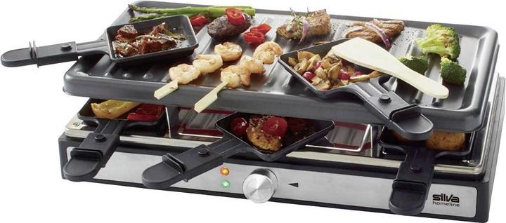 Produktbild Silva Homeline PK-R 088 Raclette 8 Pfännchen, Antihaftbeschichtung, Überhitzungs