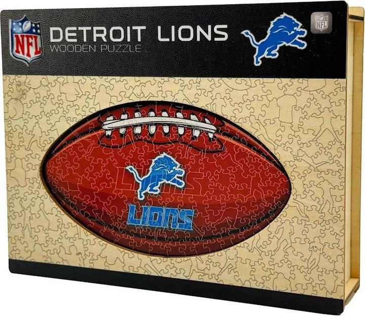Produktbild Iconic NFL - Detroit Lions – Football mit Logo - Holz Puzzle Grösse L (500 Teile) (500 Teile)
