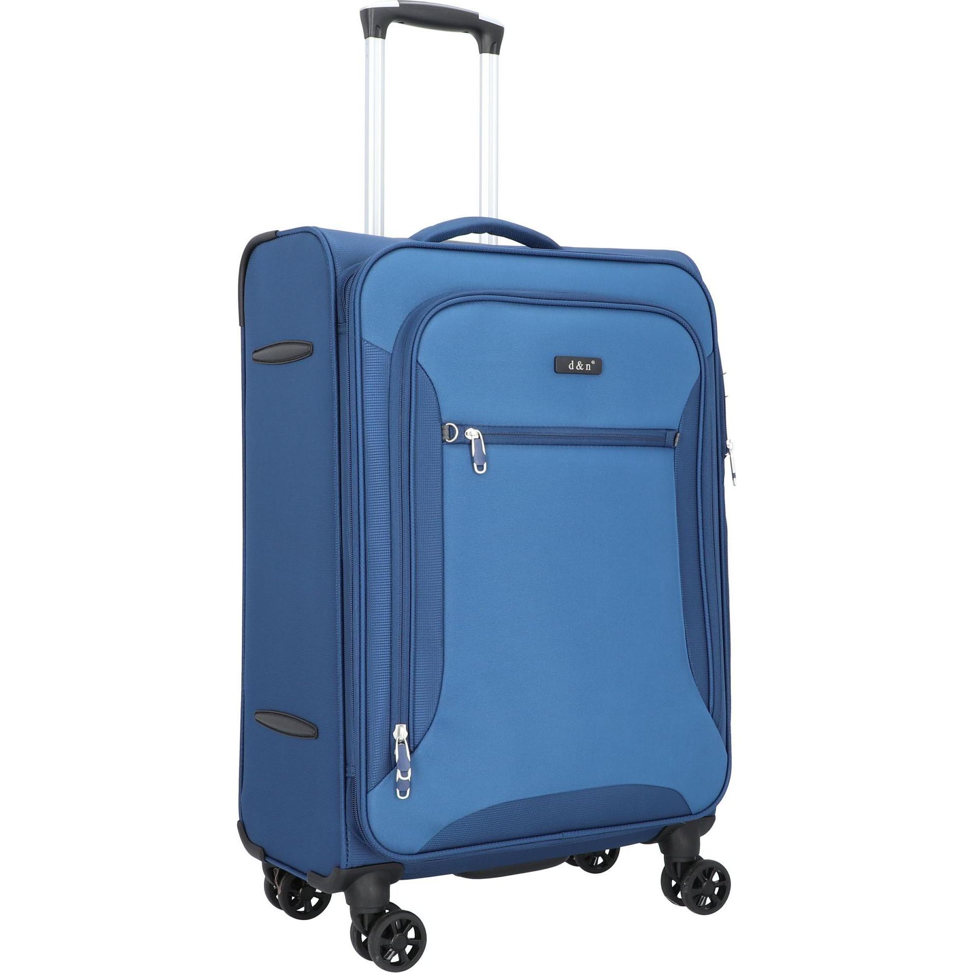 D&N, Koffer, Travel Line 6404, Trolley, Blau, (70 l, M (50 - 90l))
