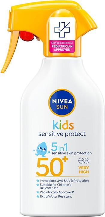 Actual product image NIVEA Kids Sensitive Trigger Spray SPF50+ 250ml (SPF 50+, 250 ml)