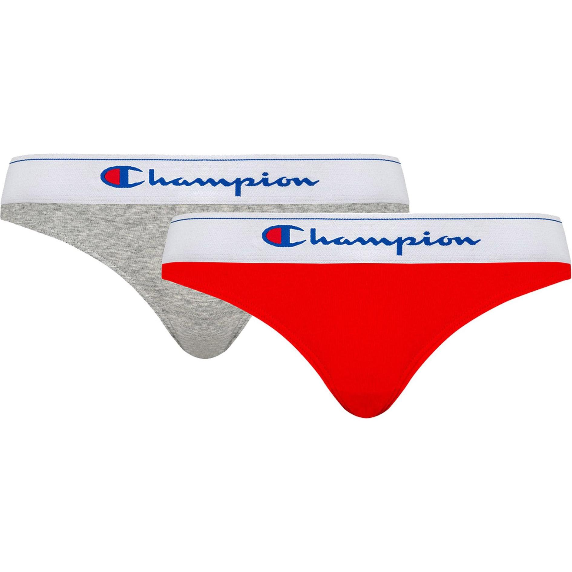Champion, Damen, Unterhosen, Slip Casual, Mehrfarbig, (XS, 2er Pack)