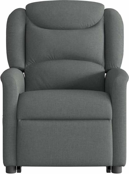 Produktbild vidaXL Elektrischer Massagesessel mit Aufstehhilfe Dunkelgrau Stoff