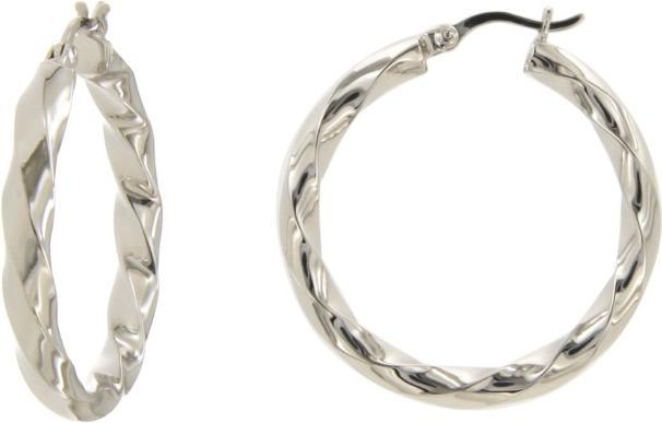Produktbild Passion Rhodium Silver Creoles - Twisted (Silber)
