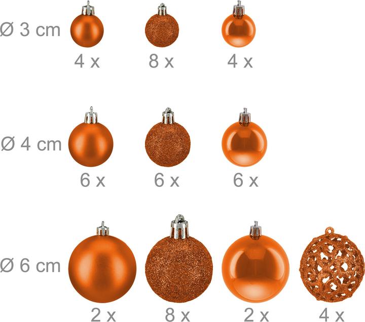 Actual product image Relaxdays christmas baubles (50 -part)