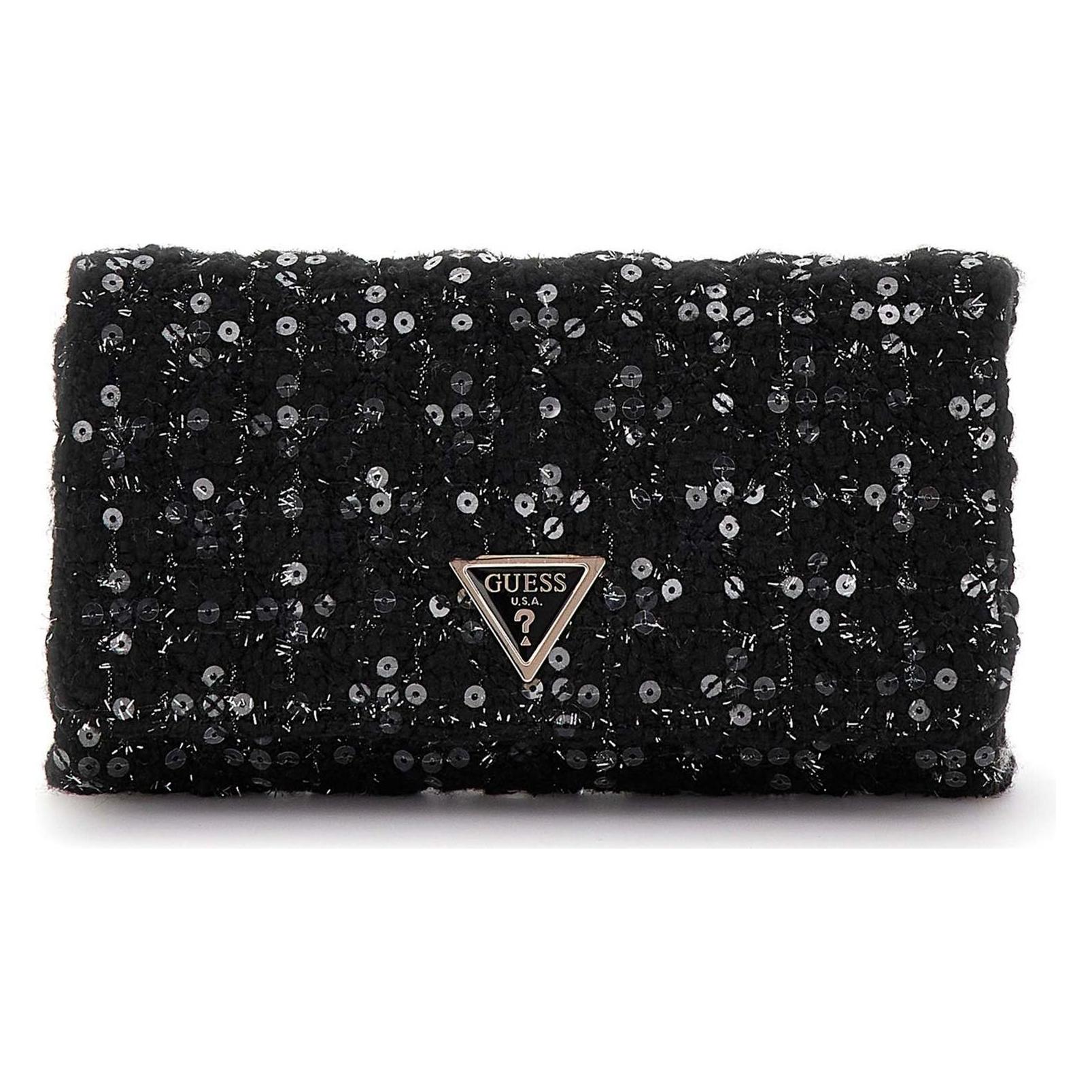 Guess, Damen, Handtasche, Giully Mini Xbody Flap Organizer, Schwarz