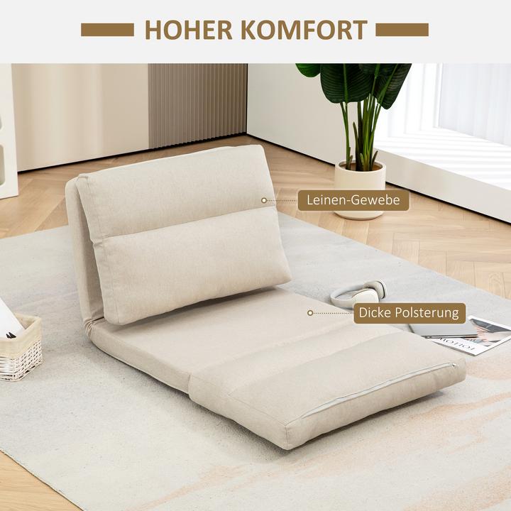 Actual product image Homcom Bodenstuhl Polyester, Metall Beige
