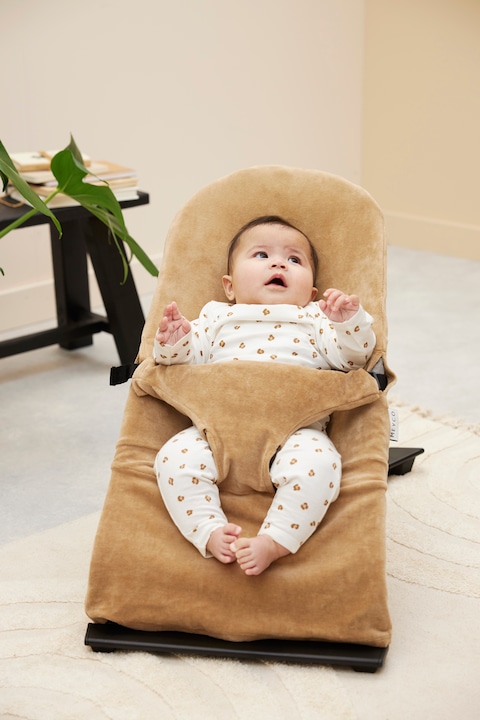 Actual product image Meyco Baby Bouncer Cover Velvet De Luxe - Taupe