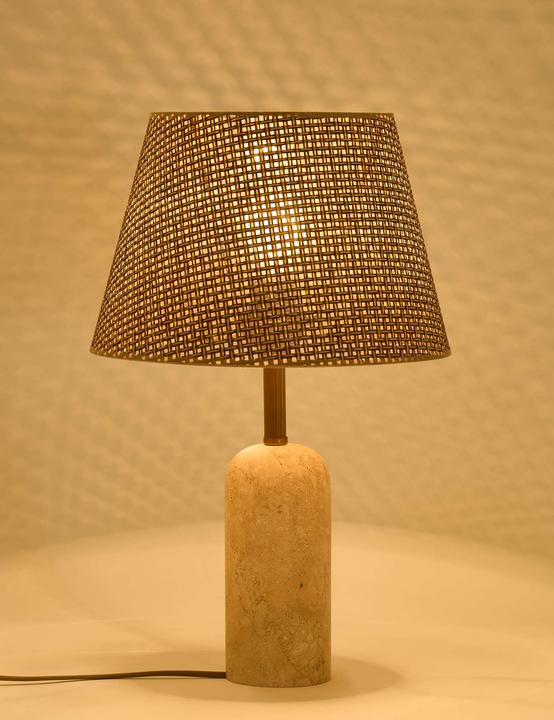 Image du produit Opviq Solara Woven Traverten Table Lamp (E27)
