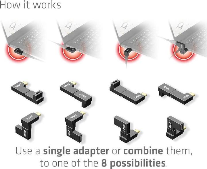 Produktbild Club 3D Club3D Adapter USB 3.2 Typ C <> USB 3.2 Typ C St/B (USB 3.2 Gen 2, 100 W)