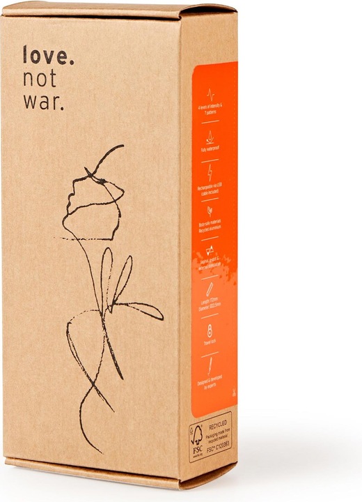 Actual product image Love Not War Miele Orange