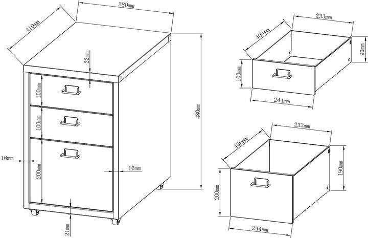 Produktbild En.Casa Kökar (48 x 28 x 41 cm)