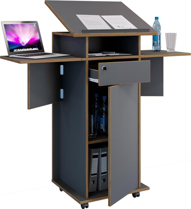 Image du produit VCM Holz Stehpult Rednerpult Rollen Salia T