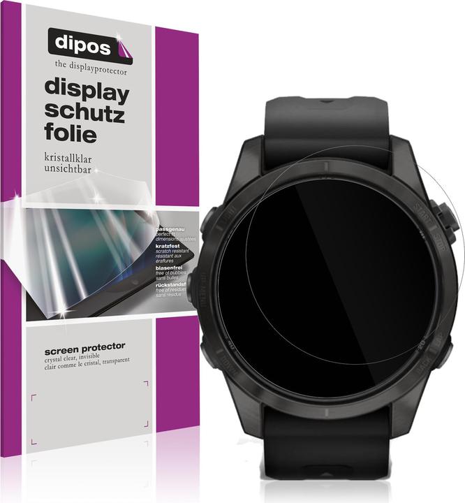 Actual product image Dipos Screen Protector Crystalclear for Garmin Fenix 7s Pro 47mm