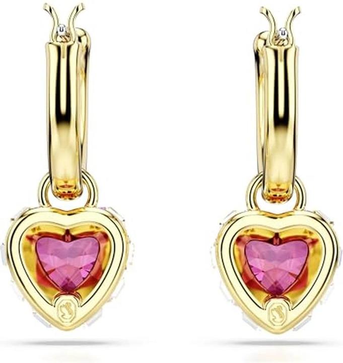 Produktbild Swarovski Stilla Drop Ohrhänger Herz Rot Gold (Swarovski Kristall)