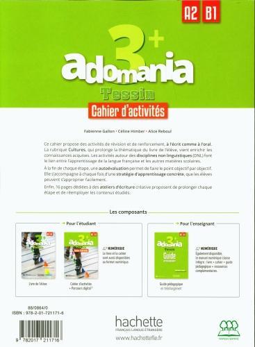 Produktbild Adomania 3+ Tessin : cahier d'activités A2 B1 (Französisch, Collectif, 2025)